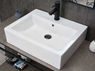 Раковина Gid N9157 51216 накладная белая 57x45.5x15.5